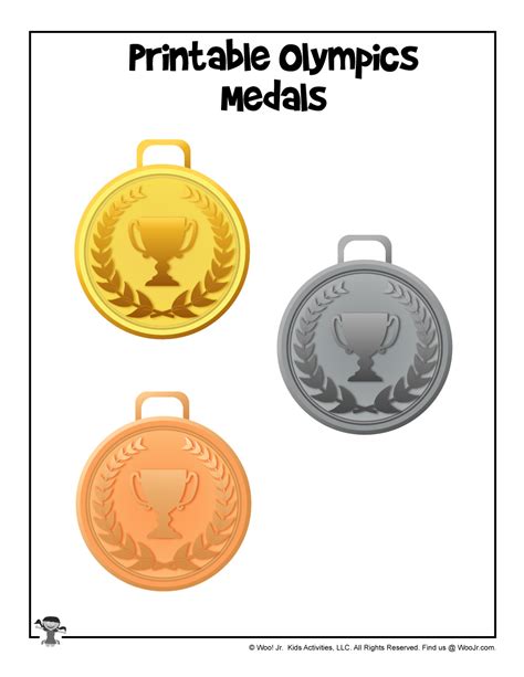 Printable Medals For The Olympics